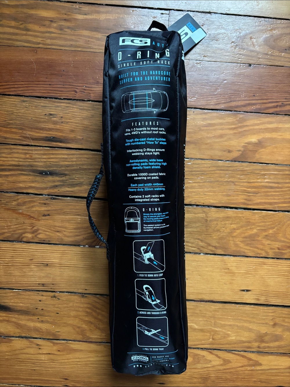 FCS D-Ring Single Soft Rack For Surf Boards New in Package